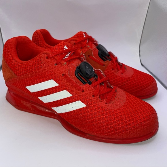 Adidas Mens Leistung 16 Boa Active Red Weightlifting Powerlifting Shoes Size 8.5 - Picture 2 of 7